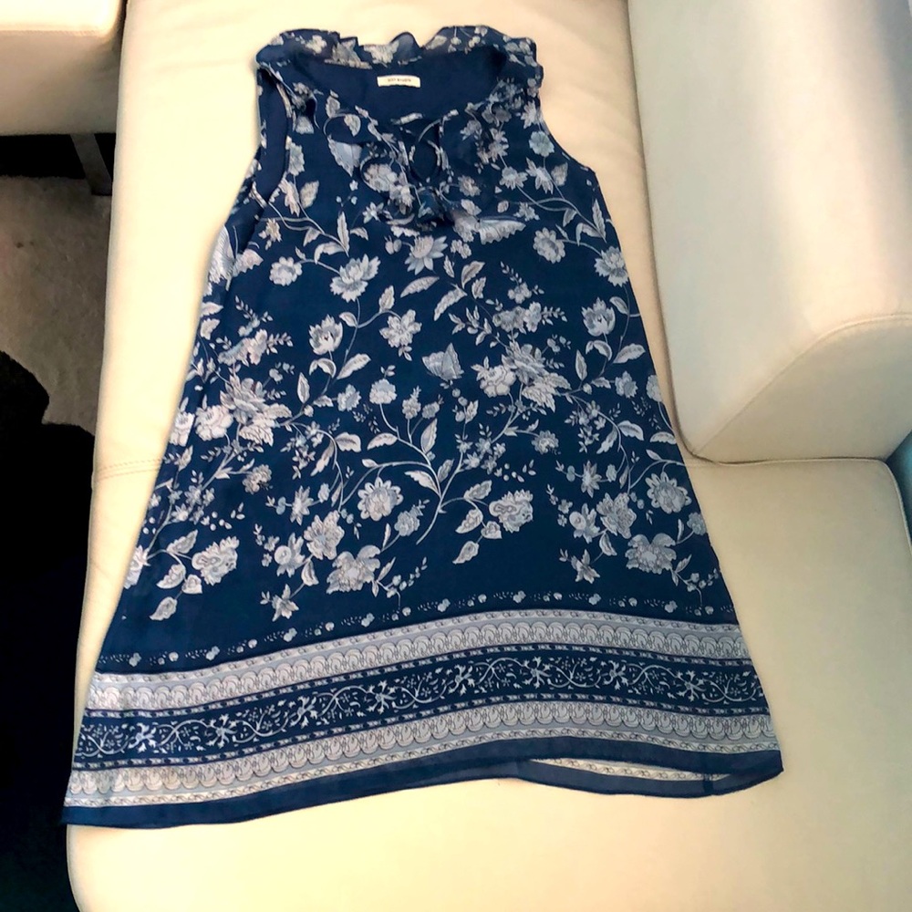Turquoise Max Studio Dress (S), white floral print